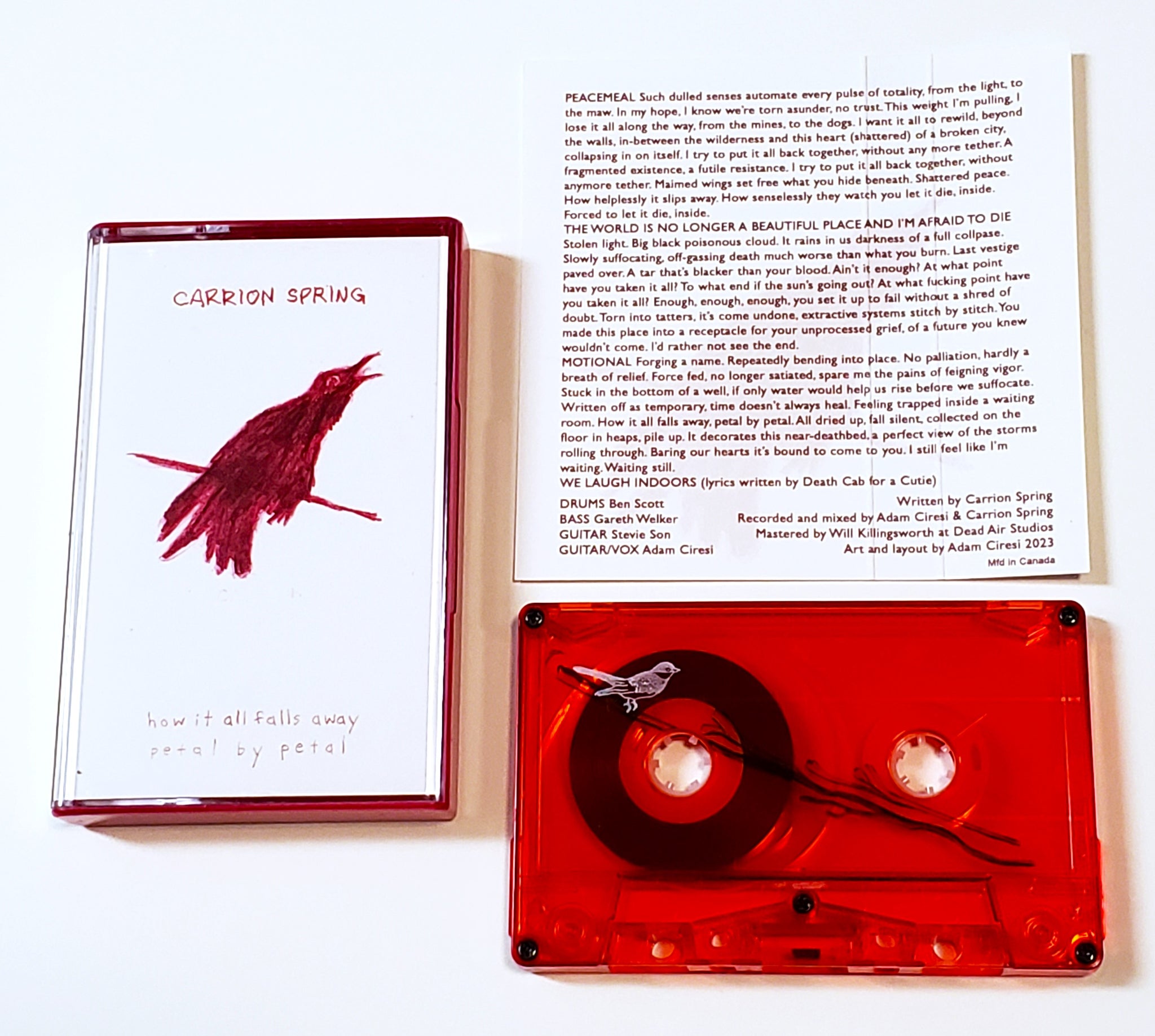 CARRION SPRING - How it all falls away petal by petal (cassette)
