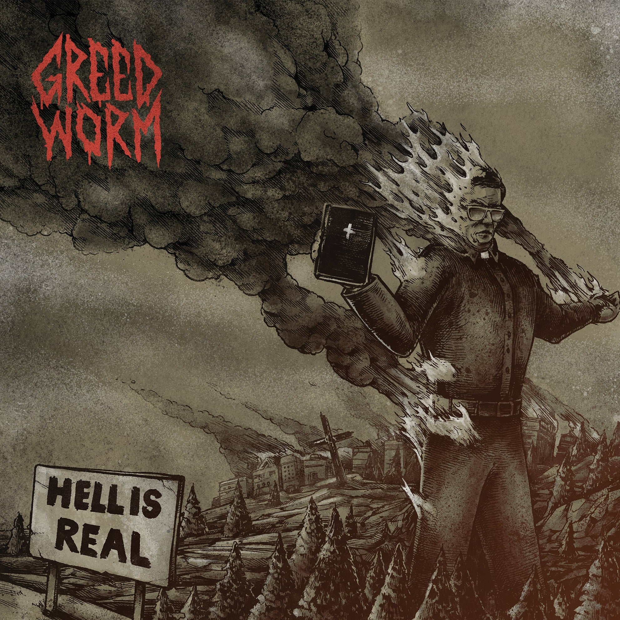 Greed Worm - Hell is Real (cassette/lathe 12")