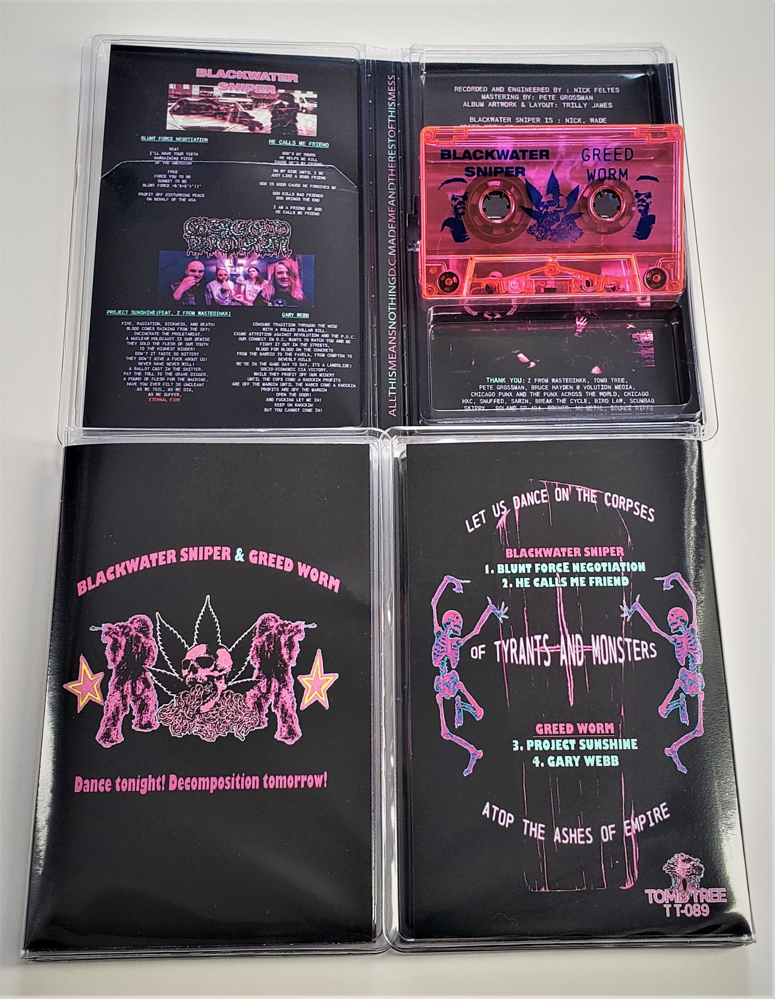 GREED WORM + BLACKWATER SNIPER - Dance tonight! Decomposition tomorrow! (cassette)
